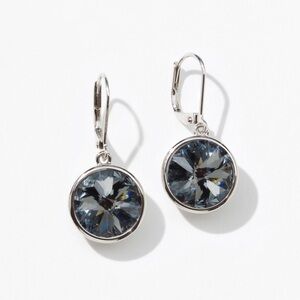 Touchstone Crystal by Swarovski Lulu Earrings, Silver Night